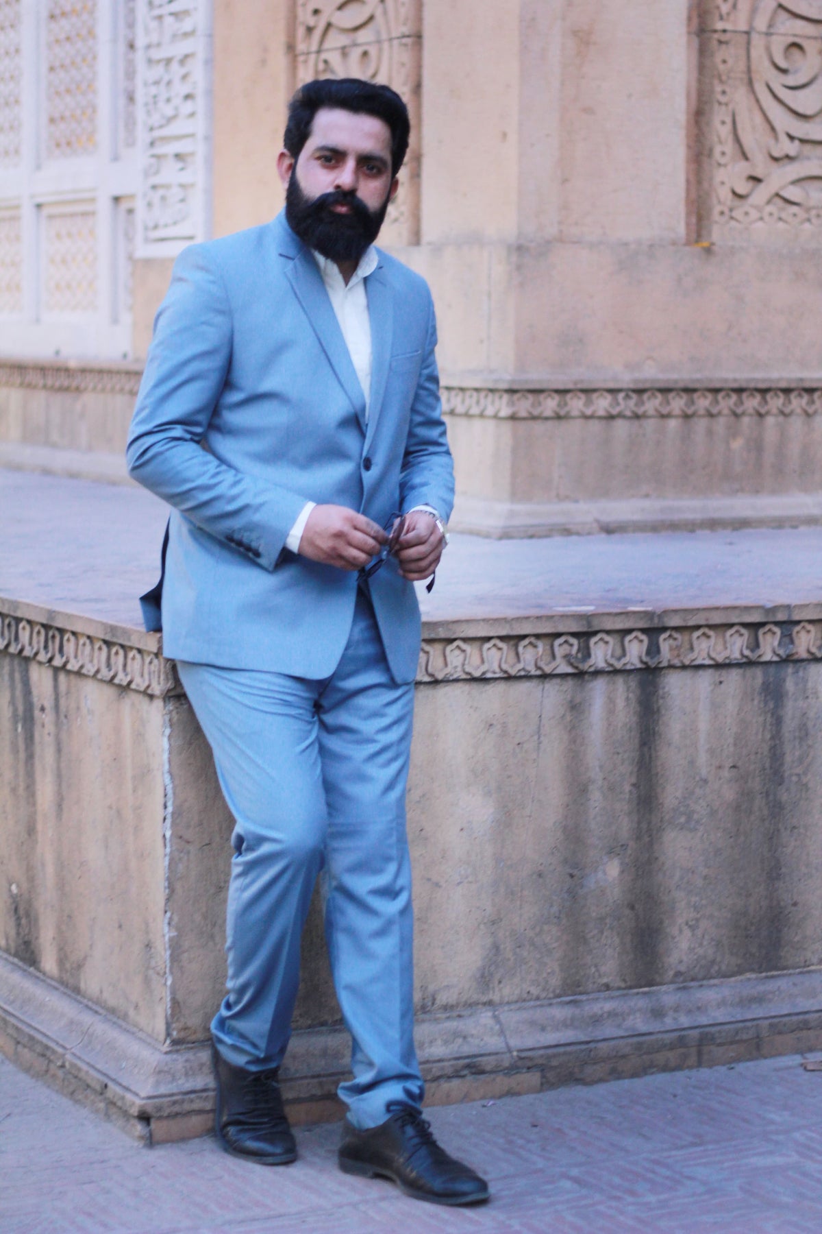 Royal Blue Suiting Three Piece Coat