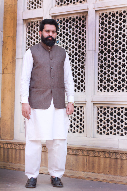 Royal Waistcoat - Jamawar Style