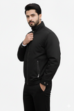 Donior Noir Heritage Zip Jacket-Men's Black Winter Jacket