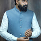 Donior's suiting premium waistcoat cerulean texture edition