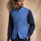 Donior Jeans Premium Blue Suiting Waistcoat DW-11 for Men - Wrinkle-Free & Tailored Fit