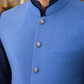 Donior Jeans Premium Blue Suiting Waistcoat DW-11 for Men - Wrinkle-Free & Tailored Fit