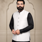Luxury White Waistcoat for Men | Premium Suiting | Machine Washable Formal Wear | DW-19