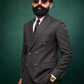 Dark Brown Pinstripe Double Breasted Coat Pant Suit for Men | 2-Piece Formal Double Press Suit – DDP-998