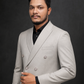Light Grey Double Breasted Coat Pant Suit for Men | 2-Piece Formal Double Press Suit – DDP-1001