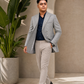 Donior Jeans Double Press Coat – Grey Checkered Premium Suiting Blazer |  DDC-99