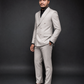 Light Grey Double Breasted Coat Pant Suit for Men | 2-Piece Formal Double Press Suit – DDP-1001