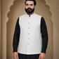 Luxury White Waistcoat for Men | Premium Suiting | Machine Washable Formal Wear | DW-19