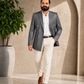 Donior Jeans Double Press Coat – Light Grey Pinstripe Premium Suiting Blazer | Article DDC-104