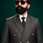 Dark Brown Pinstripe Double Breasted Coat Pant Suit for Men | 2-Piece Formal Double Press Suit – DDP-998