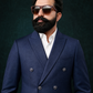 Navy Blue Double Breasted Coat Pant Suit for Men | 2-Piece Formal Double Press Suit – DDP-995