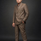 Taupe Brown Double Breasted Coat Pant Suit for Men | 2-Piece Formal Double Press Suit – DDP-999