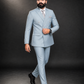 Powder Blue Pinstripe Double Breasted Coat Pant Suit for Men | 2-Piece Formal Double Press Suit – DDP-993