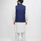 Navy Blue Textured Front Back Fused Collar Waistcoat for Men | Premium waistcoat – DW-15
