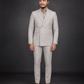 Light Grey Double Breasted Coat Pant Suit for Men | 2-Piece Formal Double Press Suit – DDP-1001