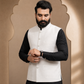 Luxury White Waistcoat for Men | Premium Suiting | Machine Washable Formal Wear | DW-19
