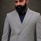 Donior Jeans Double Press Coat – Light Grey Premium Suiting Blazer | DDC-103