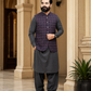 Men's Mehroon Check Nehru Waistcoat | Donior DW-14