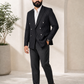 Donior Jeans Double Press Coat – Black Pinstripe Premium Suiting Blazer | DDC-100