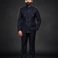 Dark Navy Blue Double Breasted Coat Pant Suit for Men | 2-Piece Formal Double Press Suit – DDP-991