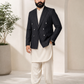 Donior Jeans Double Press Coat – Black Pinstripe Premium Suiting Blazer | DDC-100