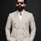 Beige Double Breasted Coat Pant Suit for Men | 2-Piece Formal Double Press Suit – DDP-997