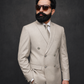 Beige Double Breasted Coat Pant Suit for Men | 2-Piece Formal Double Press Suit – DDP-997