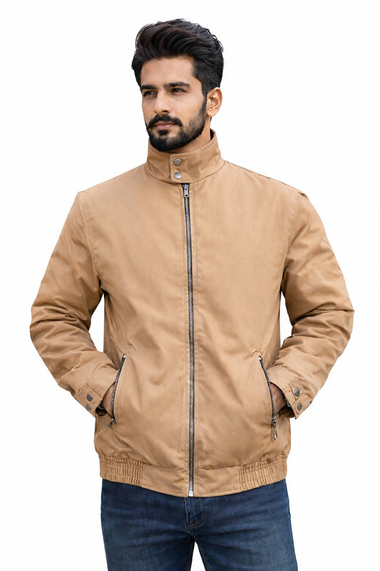 Donior Noir Heritage Zip Jacket-Men's Camel Winter Jacket