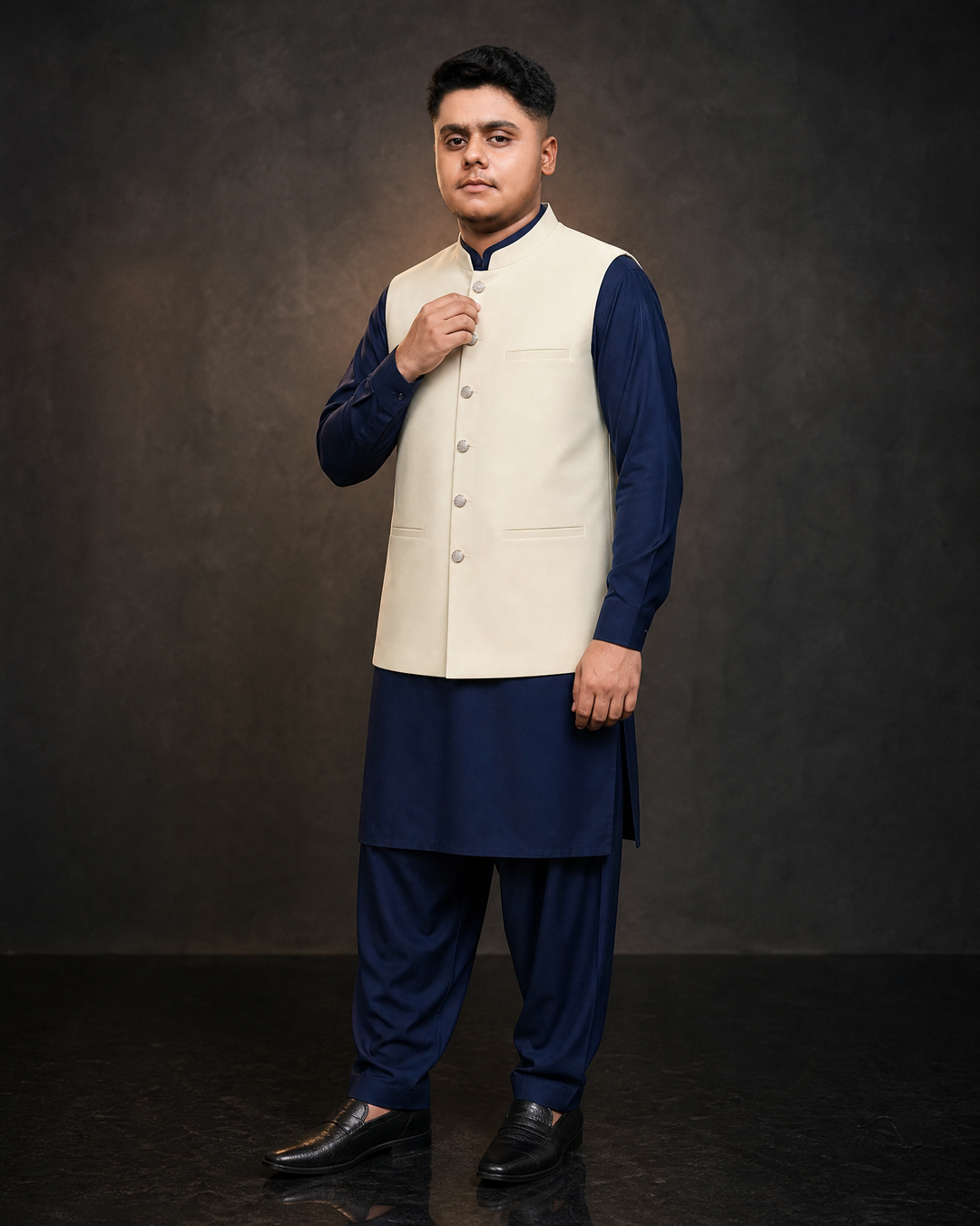 Cream Boski Waistcoat | Traditional Ethnic Wear | Machine Washable | DW-20