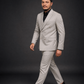 Light Grey Double Breasted Coat Pant Suit for Men | 2-Piece Formal Double Press Suit – DDP-1001