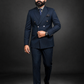 Navy Blue Pinstripe Double Breasted Coat Pant Suit for Men | 2-Piece Formal Double Press Suit – DDP-1000