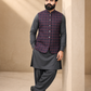 Men's Mehroon Check Nehru Waistcoat | Donior DW-14
