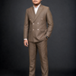 Taupe Brown Double Breasted Coat Pant Suit for Men | 2-Piece Formal Double Press Suit – DDP-999