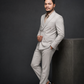 Light Grey Double Breasted Coat Pant Suit for Men | 2-Piece Formal Double Press Suit – DDP-1001